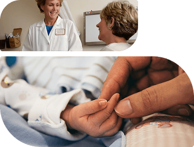 Healthcare professional with children